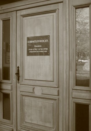 Porte d'entrée du cabinet d'Avocats Denis LAMBERT à Saint-Nazaire